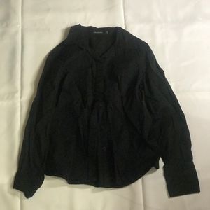 Black button down top
